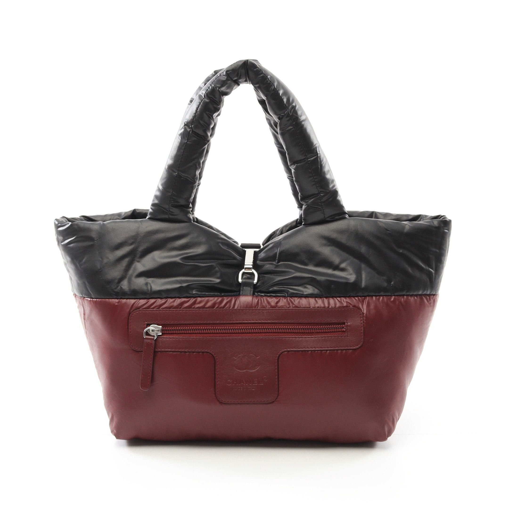 Chanel Chanel Coco Coon Small Handbag Tote Bag Nylon Black Bordeaux Silver Hardware Reversible Size ONE SIZE - 6 Thumbnail
