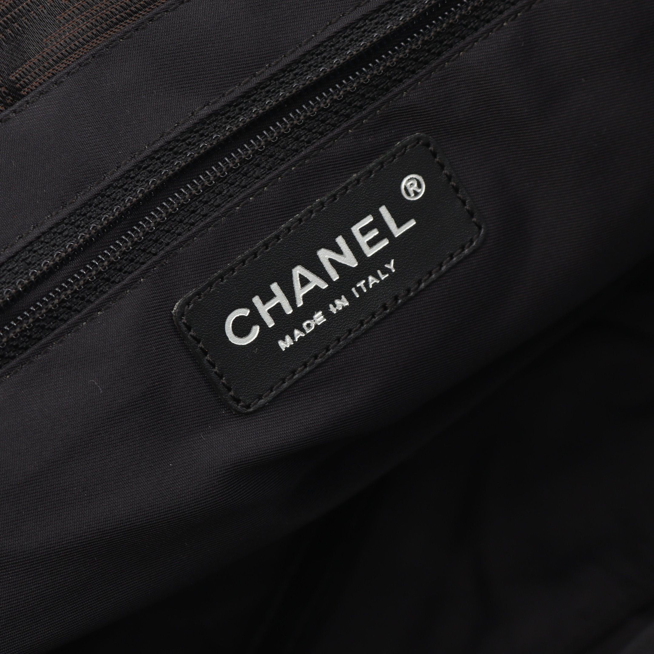 Chanel Chanel New Travel Line Pm Handbag Tote Bag Nylon Canvas Leather Dark Brown Black Silver Hardware Size ONE SIZE - 4 Thumbnail