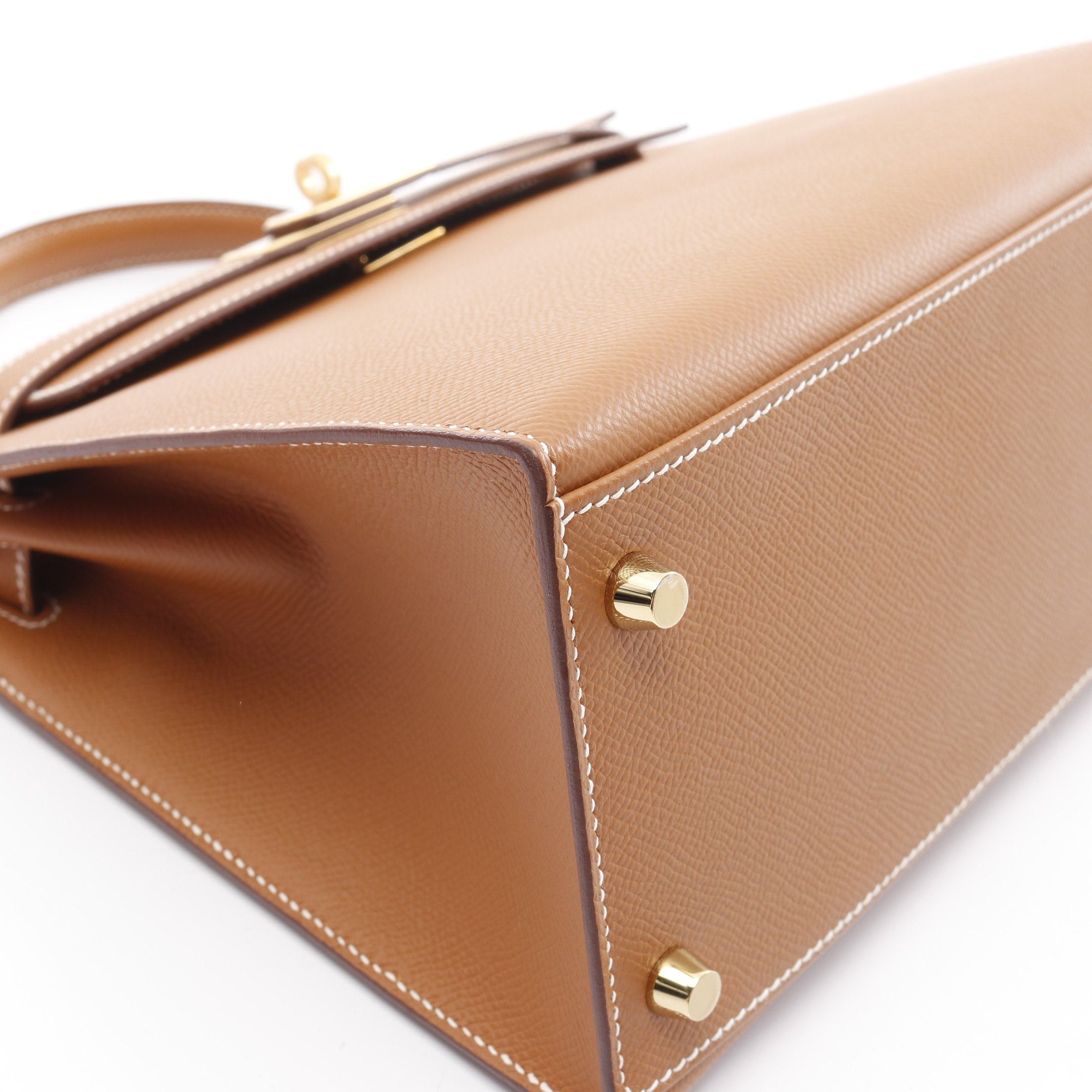 Hermes Hermes Kelly28 Gold Handbag Veau Epsom Light Brown Hardware Outside Sewing U Stamp Size ONE SIZE - 7 Thumbnail