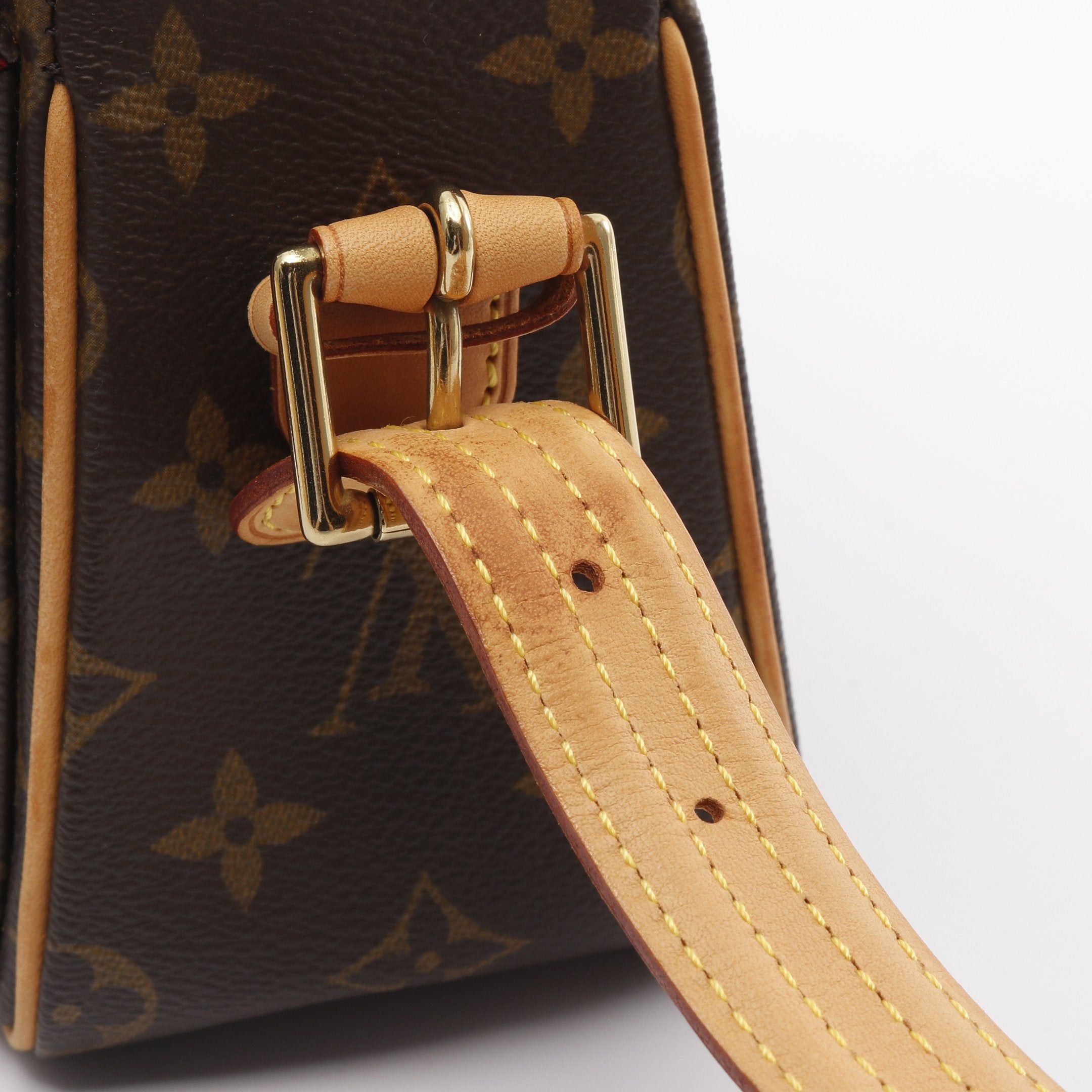 Louis Vuitton Louis Vuitton Vivacite Mm Monogram Shoulder Bag Leather Brown Size ONE SIZE - 9 Thumbnail