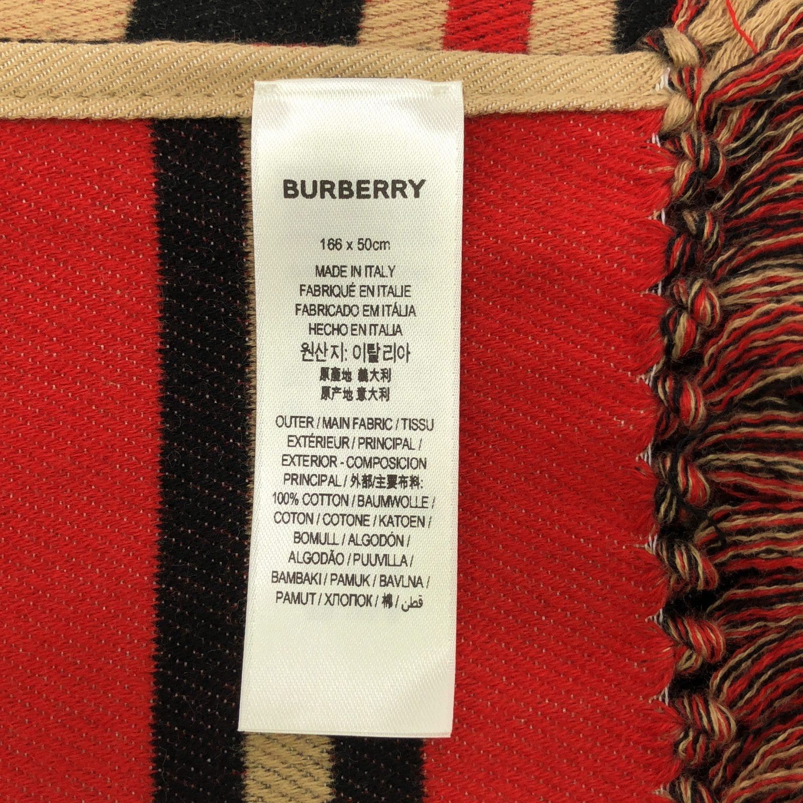 Burberry Burberry Scarf Cotton Beige Size ONE SIZE - 5 Thumbnail