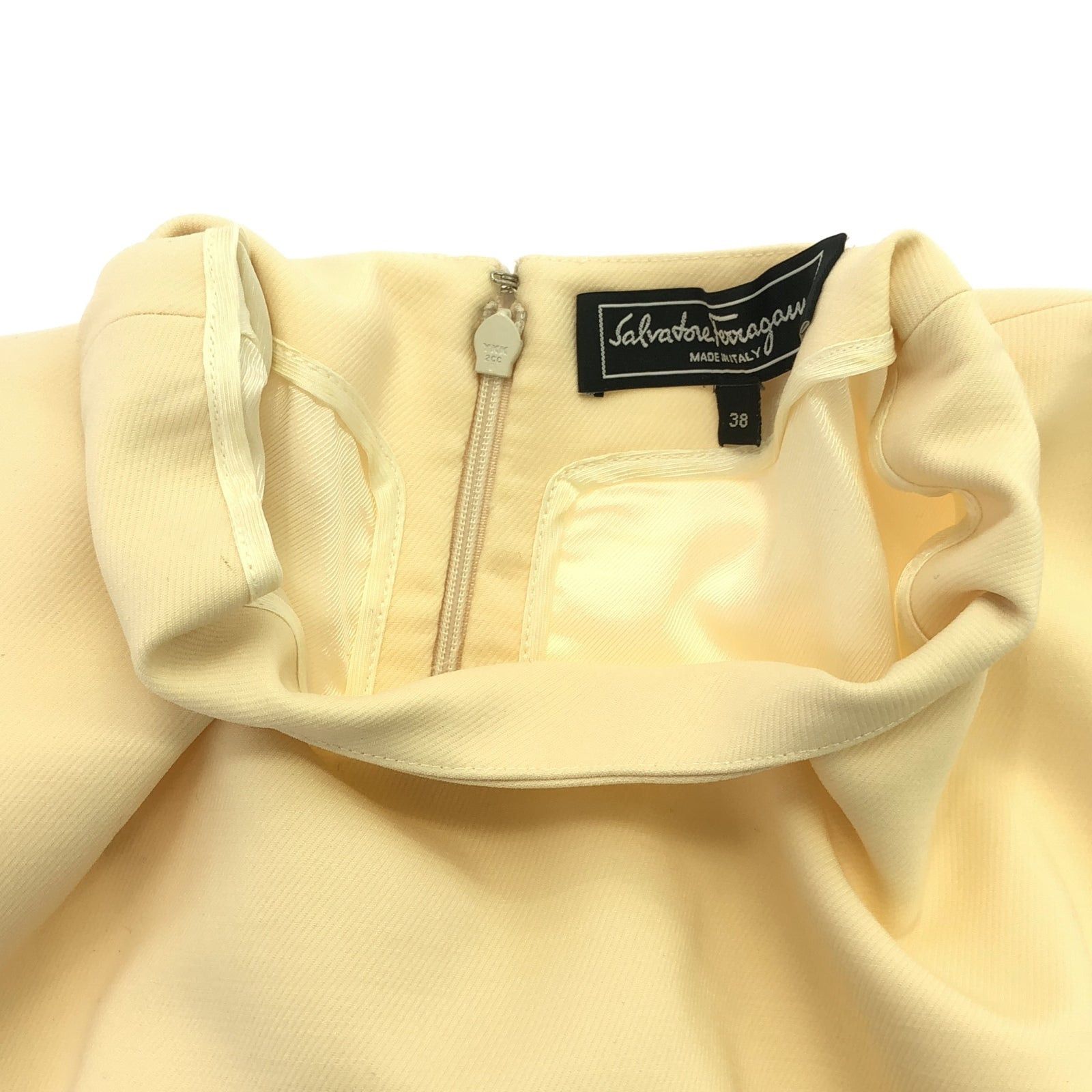 Salvatore Ferragamo Salvatore Ferragamo One Piece Wool Beige Size ONE SIZE - 10 Thumbnail