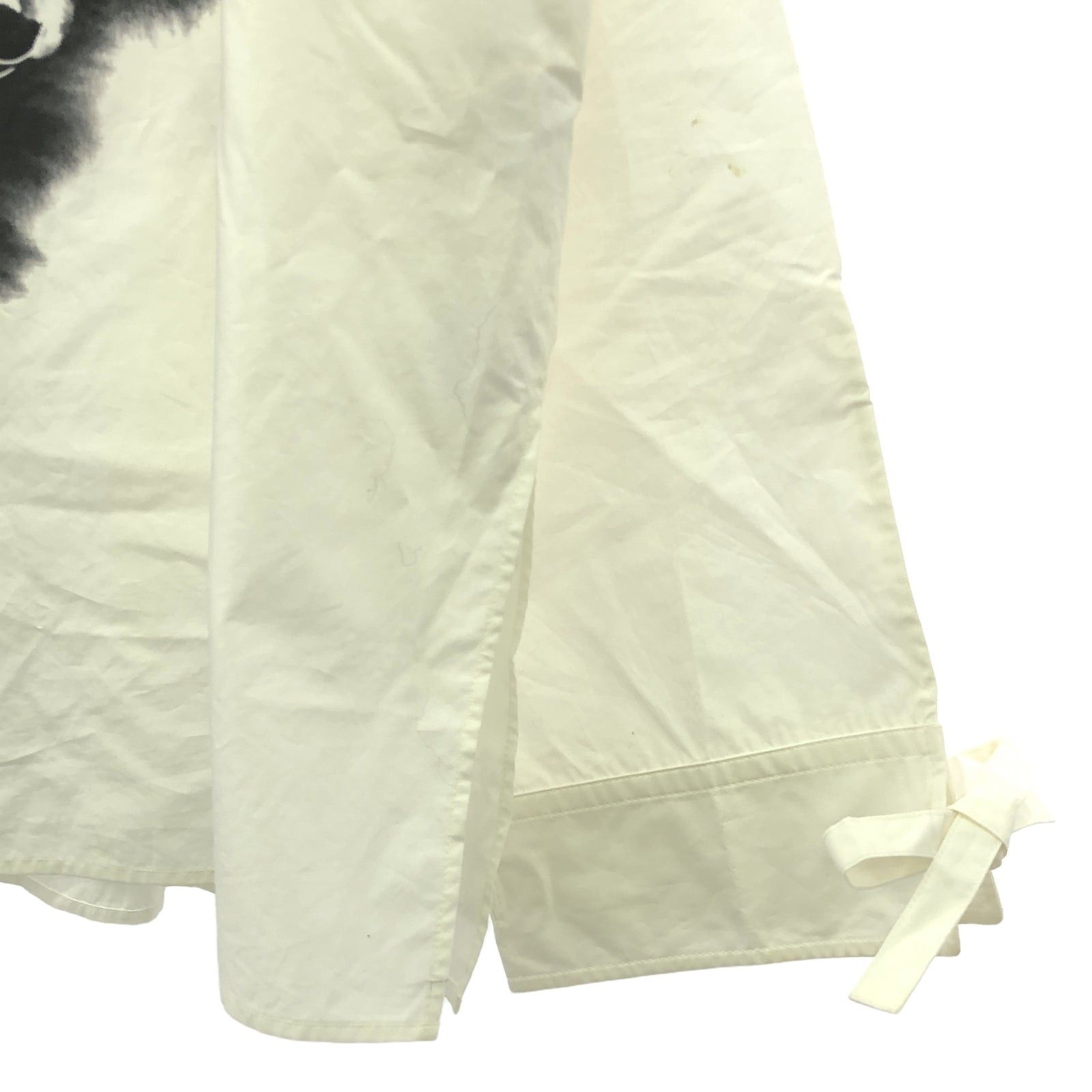 Hermes Hermes Blouse White Tassel Cotton Size ONE SIZE - 4 Thumbnail