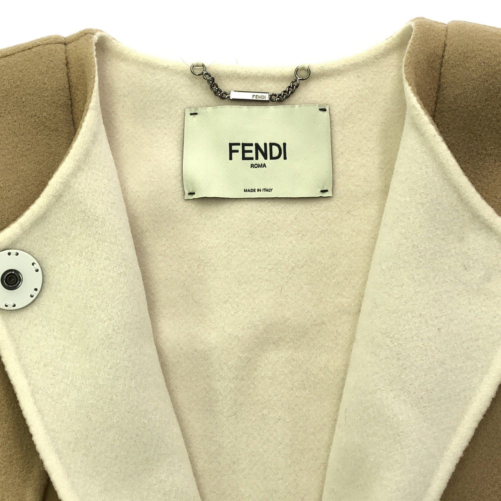 Fendi Fendi Cape Coat Wool Beige Size ONE SIZE - 10 Thumbnail