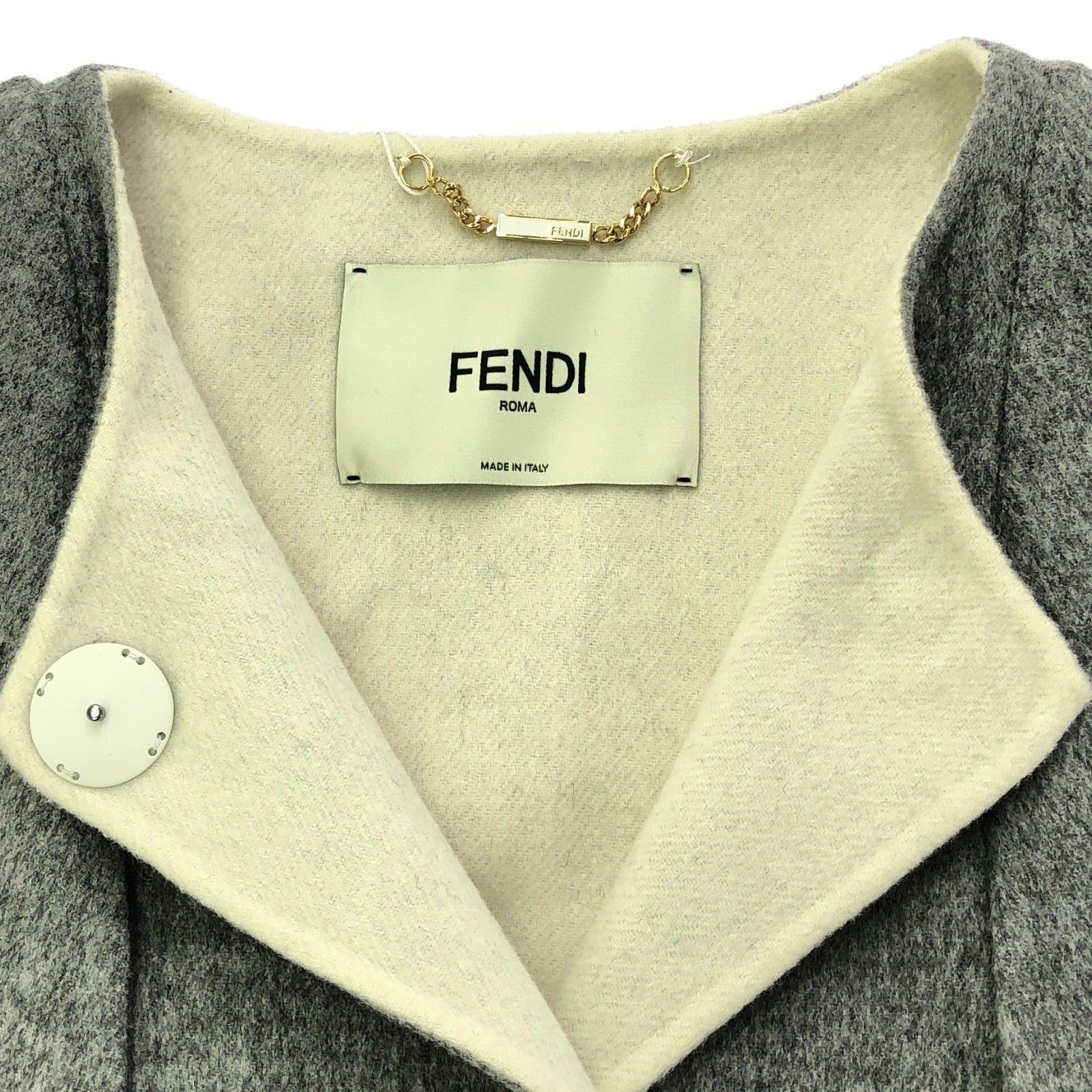 Fendi Fendi Cape Coat Wool Gray Size ONE SIZE - 10 Thumbnail