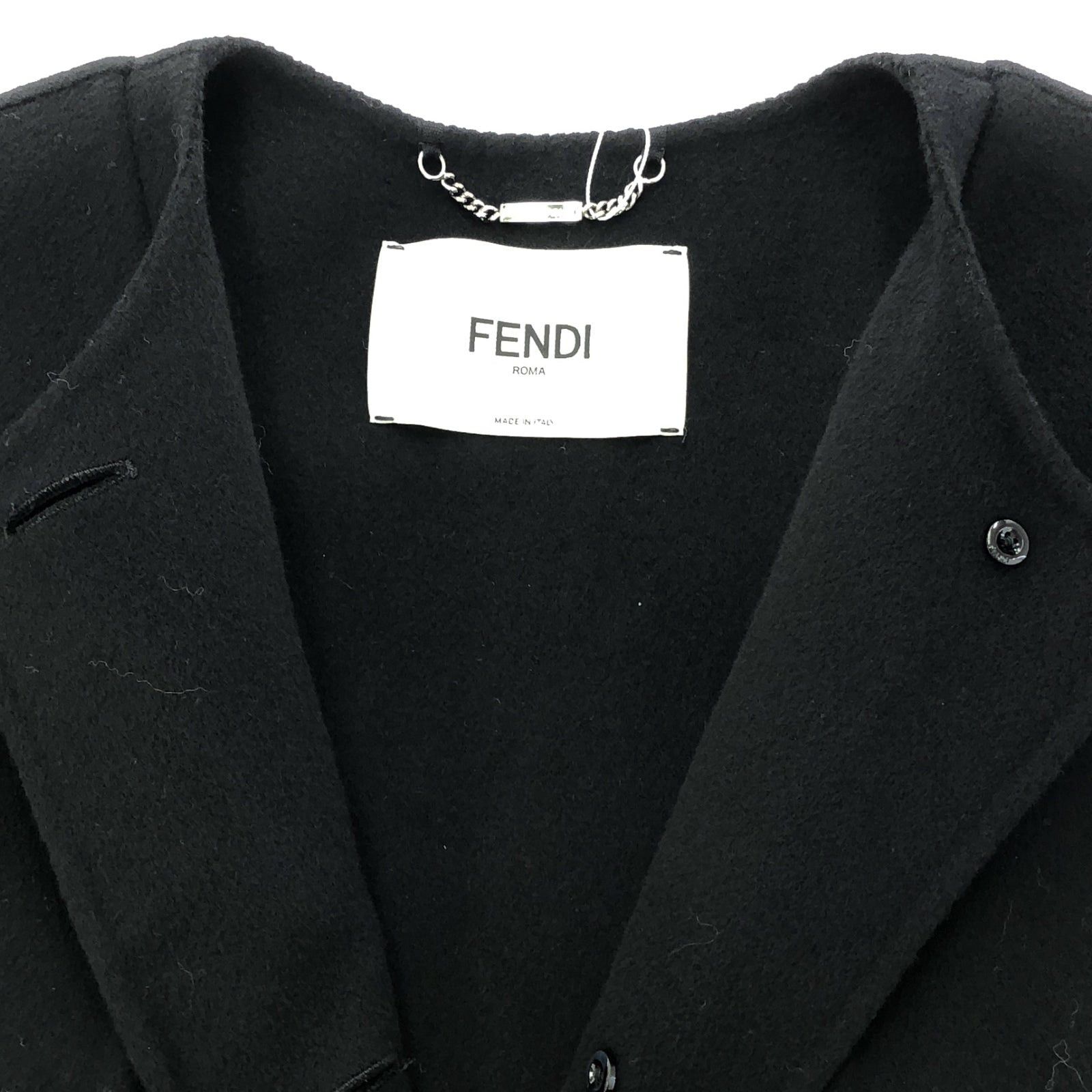 Fendi Fendi Cape Coat Wool Black Size ONE SIZE - 10 Thumbnail