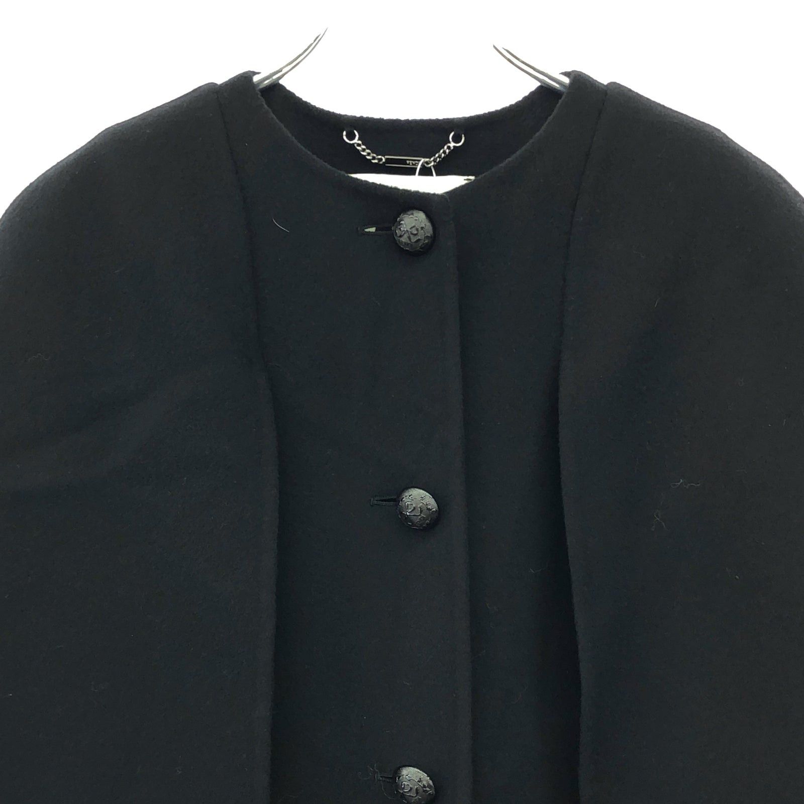 Fendi Fendi Cape Coat Wool Black Size ONE SIZE - 3 Thumbnail
