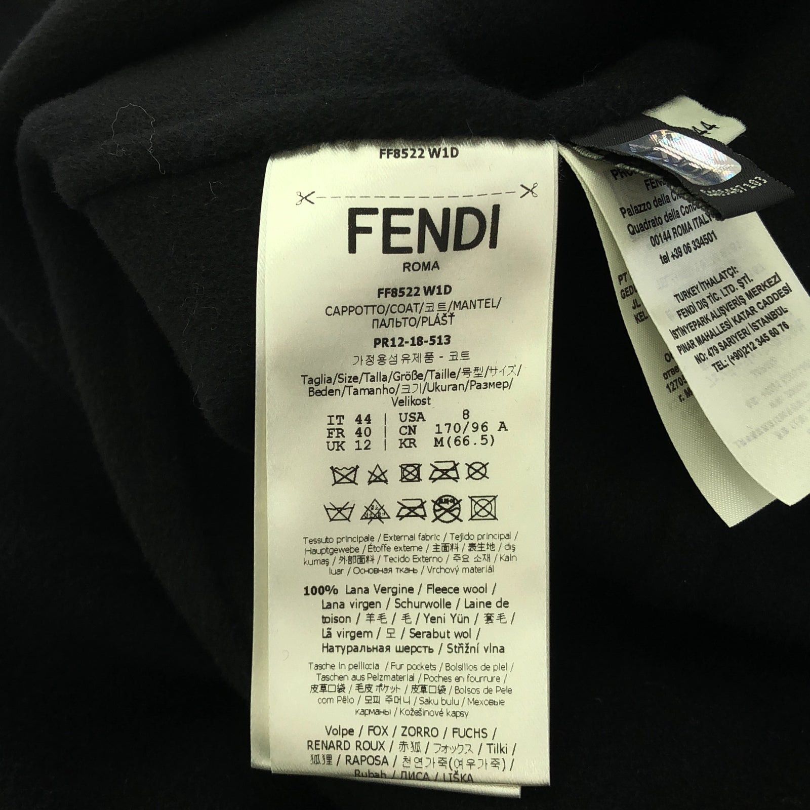 Fendi Fendi Cape Coat Wool Black Size ONE SIZE - 7 Thumbnail