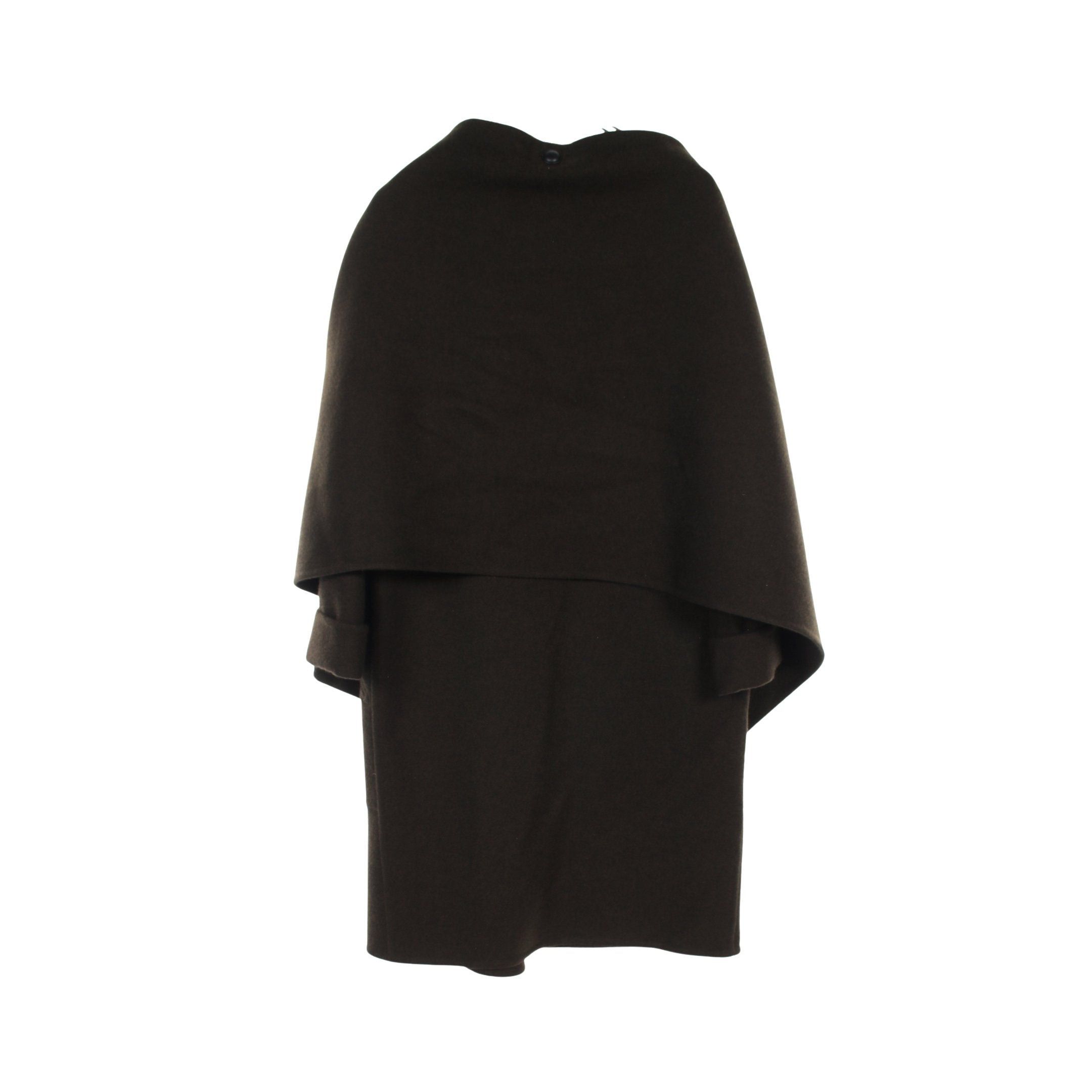 Hermes Hermes Coat Collarless Cashmere Dark Green Size ONE SIZE - 2 Thumbnail