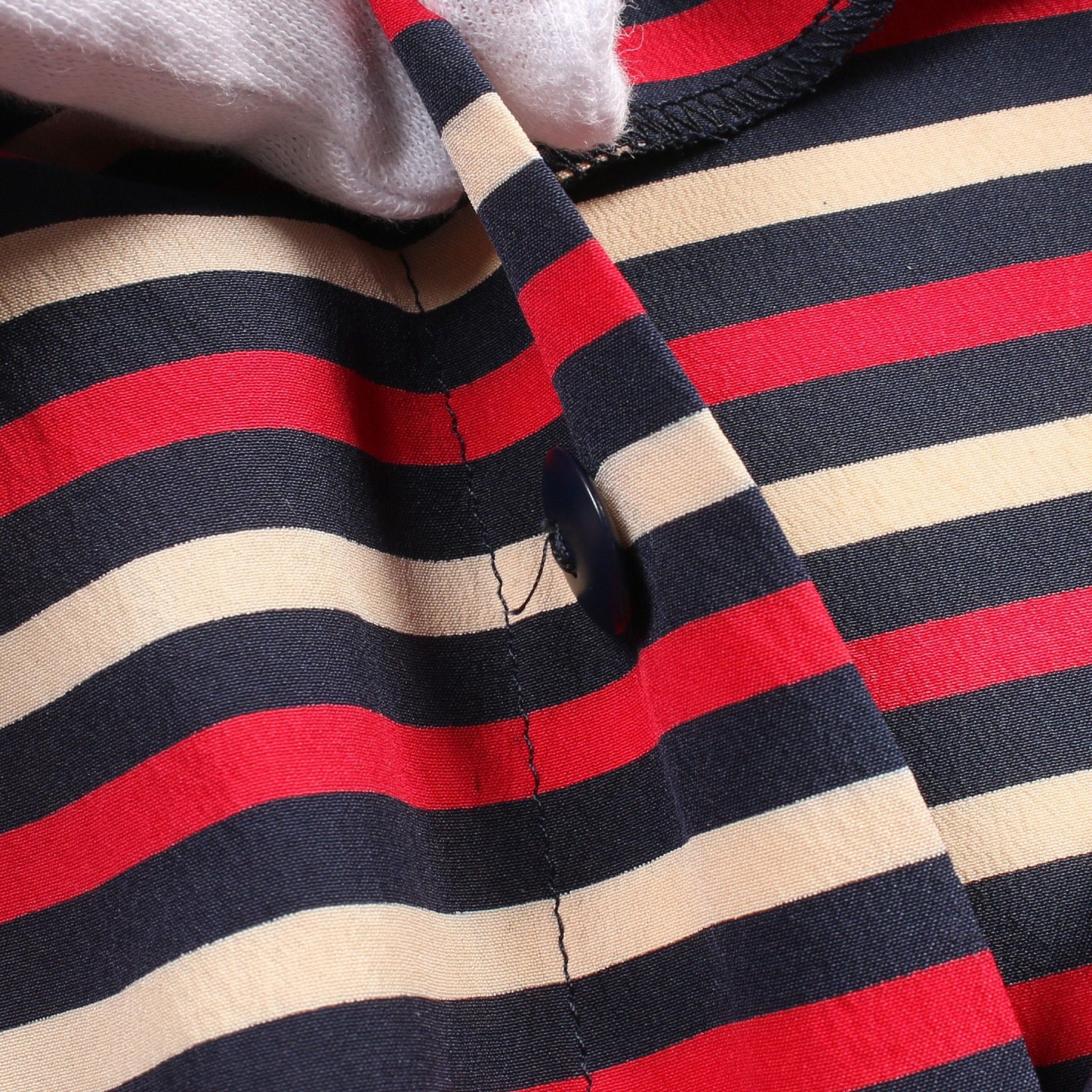 Chanel Chanel Cut And Sew No Sleeve Stripes Silk Multicolor Size ONE SIZE - 5 Thumbnail