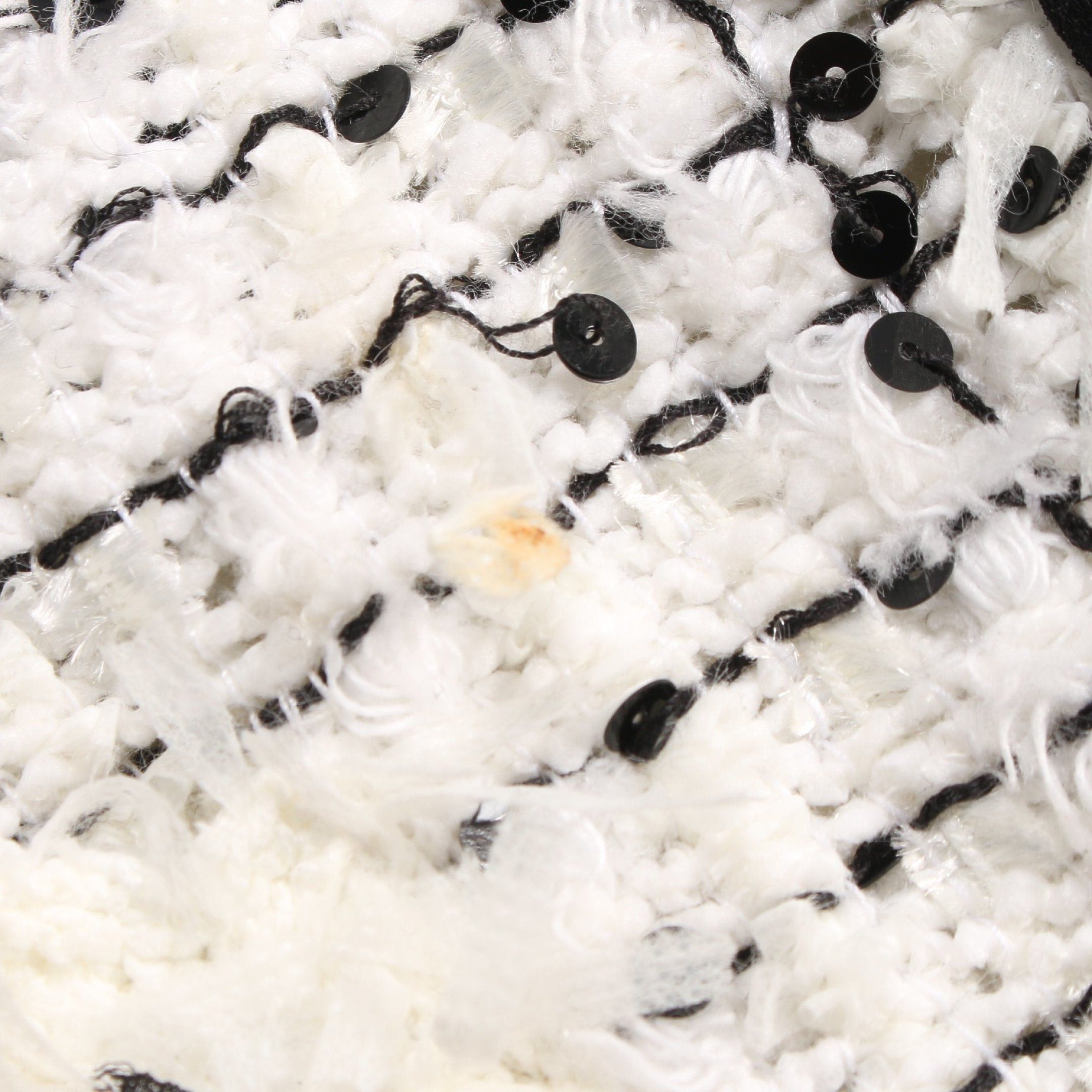 Chanel Chanel Jacket Sequin Tweed White Black Size ONE SIZE - 8 Thumbnail