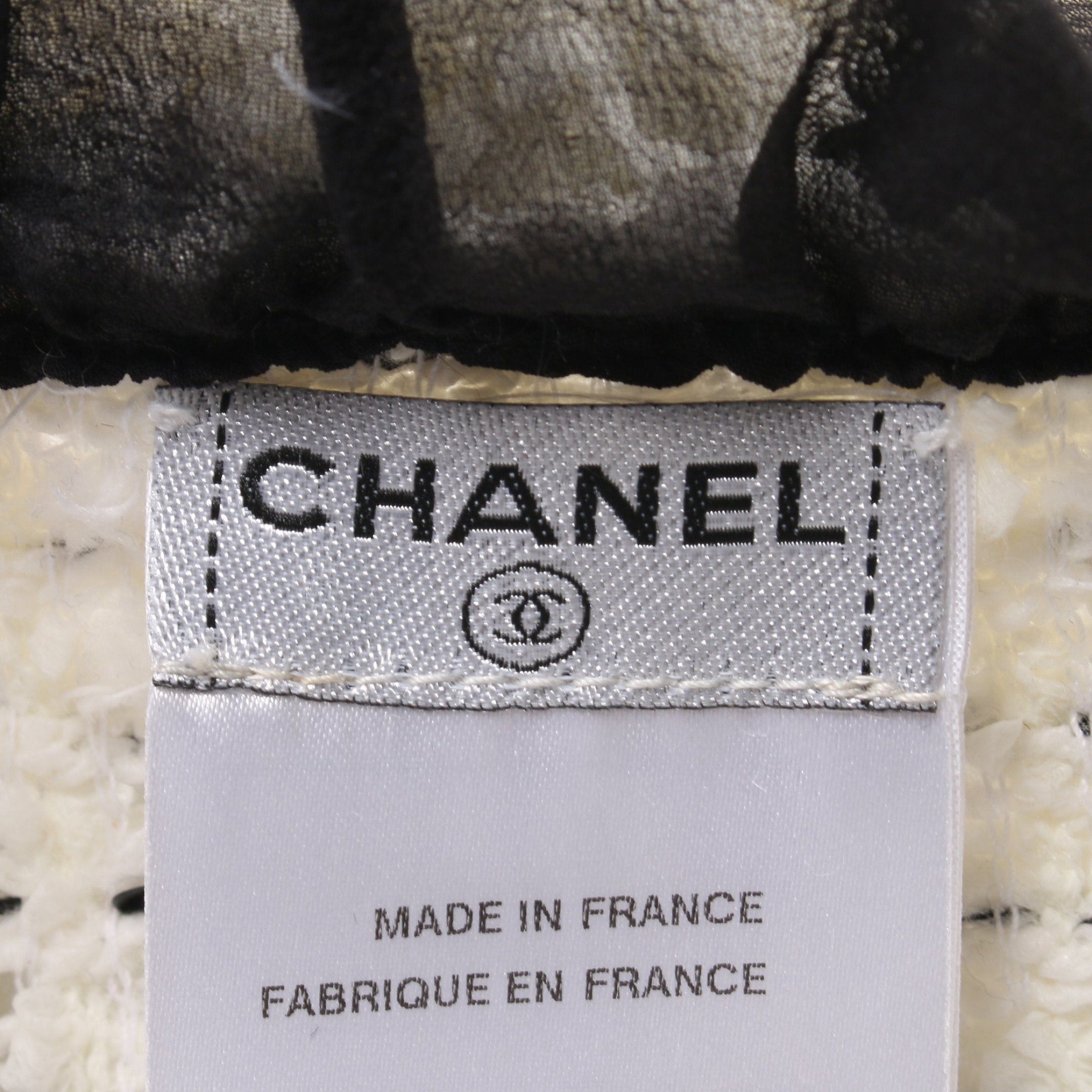 Chanel Chanel Jacket Sequin Tweed White Black Size ONE SIZE - 3 Thumbnail