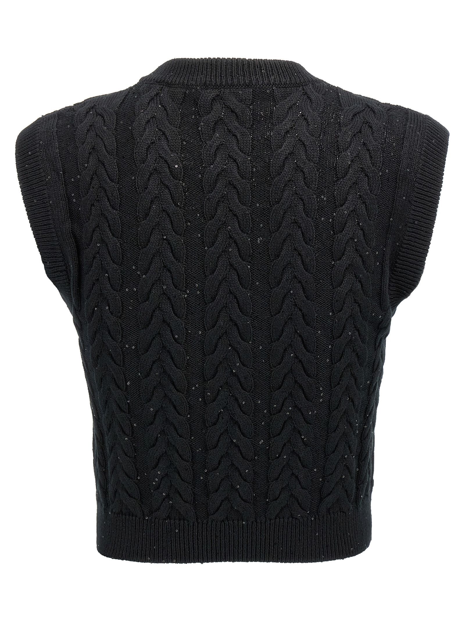 Brunello Cucinelli Double Cable Dazzling Vest Size XL / US 12-14 / IT 48-50 - 2 Thumbnail