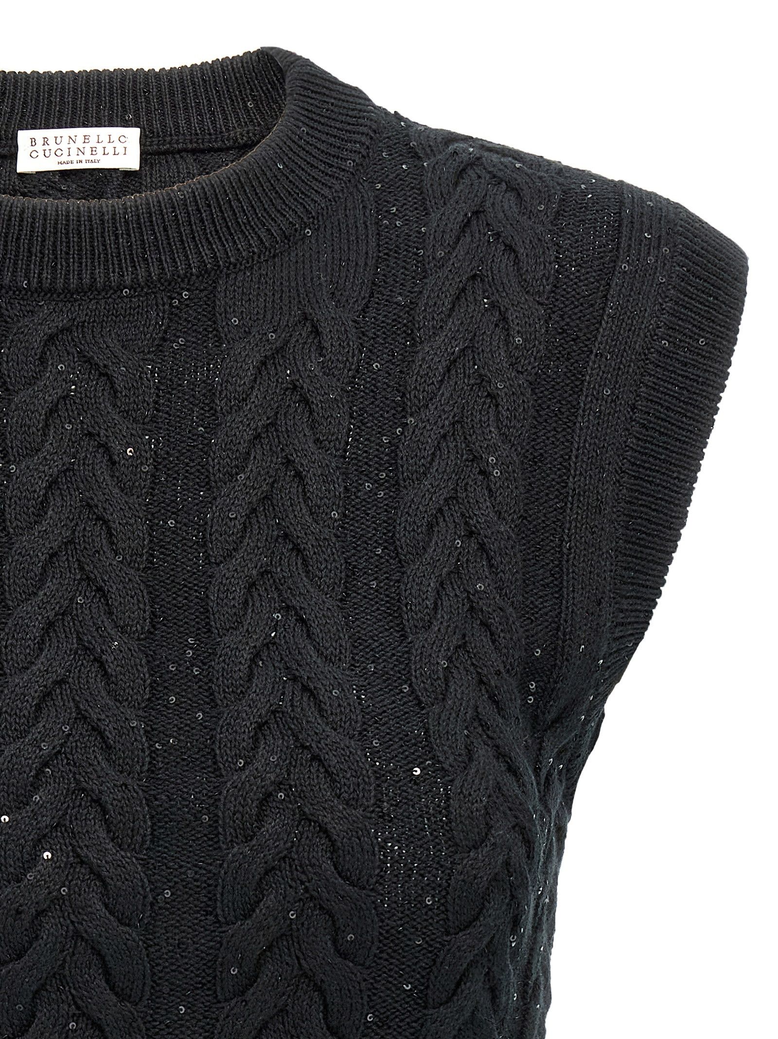 Brunello Cucinelli Double Cable Dazzling Vest Size XL / US 12-14 / IT 48-50 - 3 Thumbnail