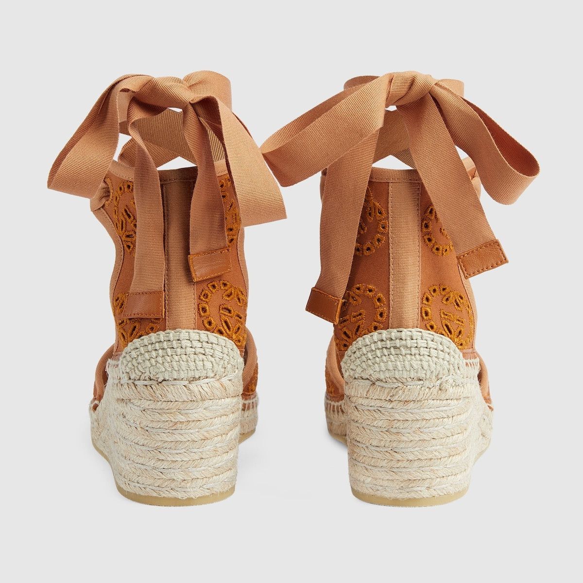 Gucci Gucci Interlocking G Canvas Espadrille Platforms SIZE 37 Size ONE SIZE - 3 Thumbnail