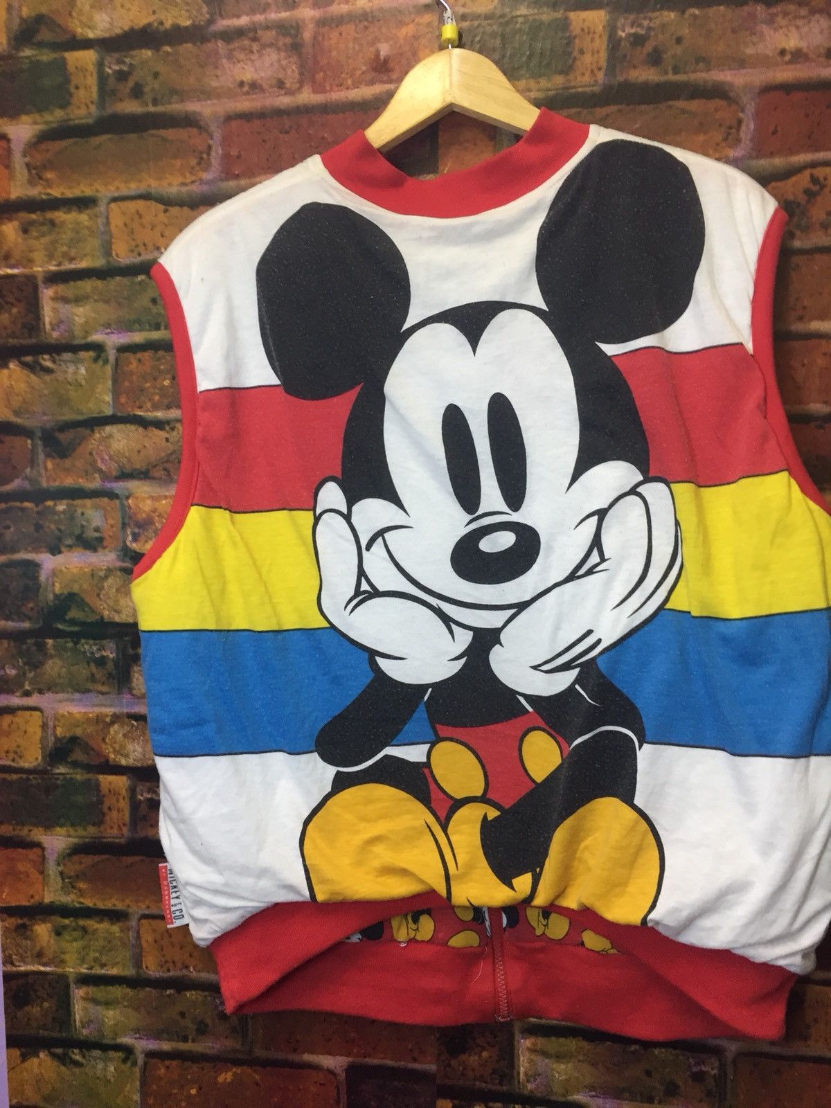 Disney × Mickey Mouse 🔥Revesible Vest Jacket Full Print Mickey Mouse Size 40L - 4 Thumbnail