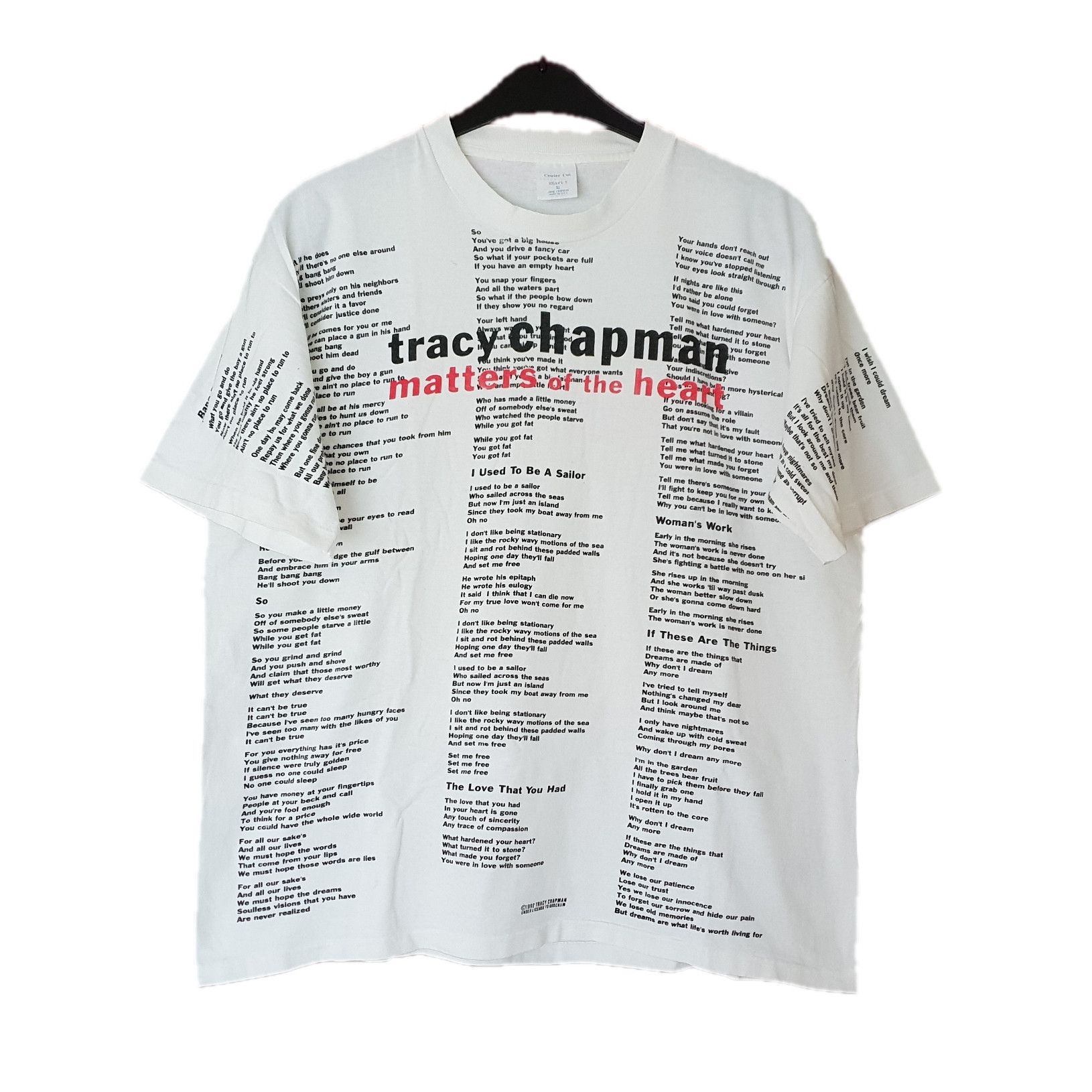 Band Tees × Vintage ULTRA RARE 1992 Tracy Chapman 'Matters of the Heart' T- Shirt | Grailed