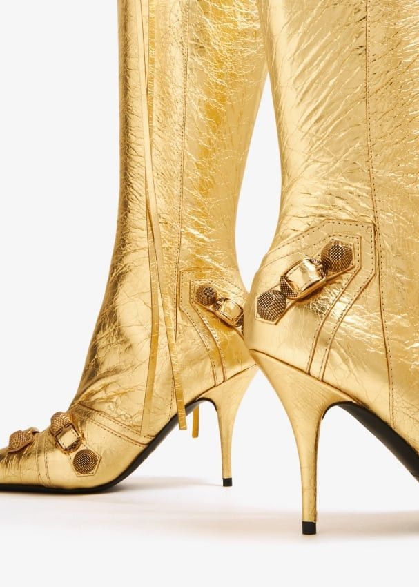 Balenciaga Cagole 90mm Boot Metallized Gold Size US 9 / IT 39 - 3 Thumbnail