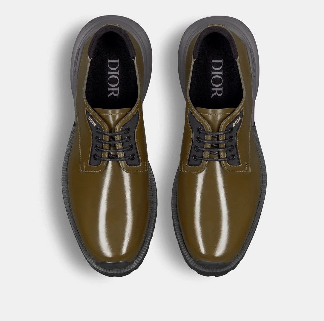 Dior Dior Combat Derby Shoes in Khaki Polished Calfskin Size US 6 / EU 39 - 3 Thumbnail