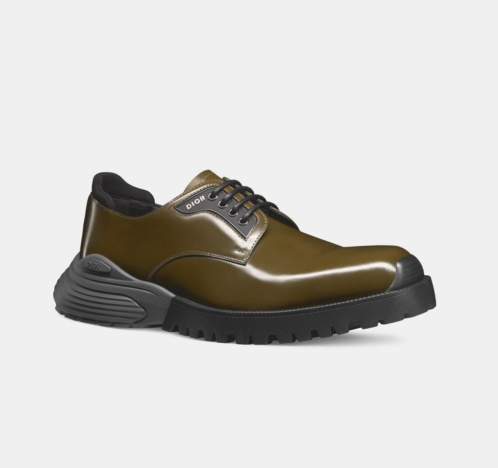 Dior Dior Combat Derby Shoes in Khaki Polished Calfskin Size US 10 / EU 43 - 2 Thumbnail