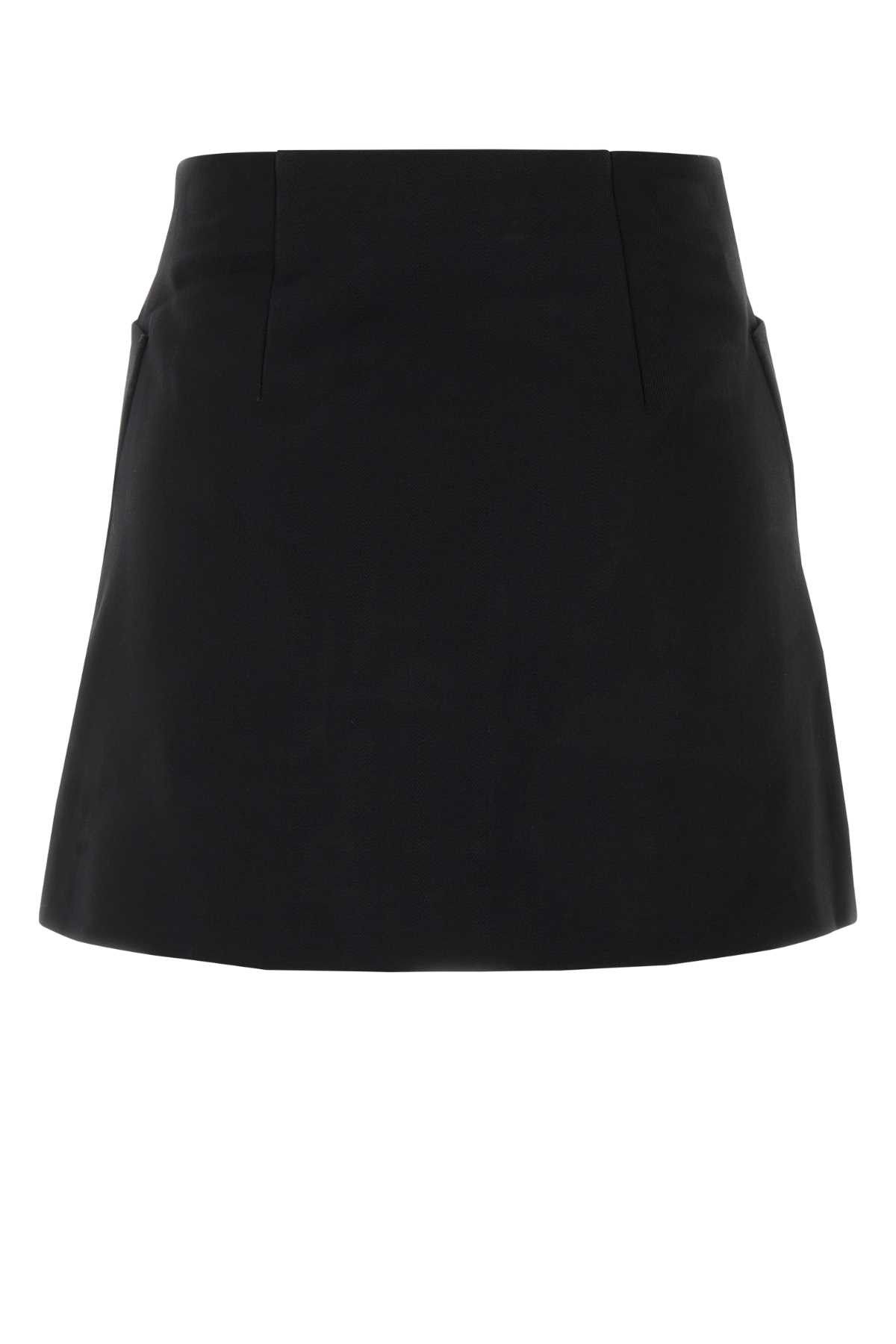 Prada Black Wool Mini Skirt Size 25" / US 0 / IT 36 - 2 Thumbnail