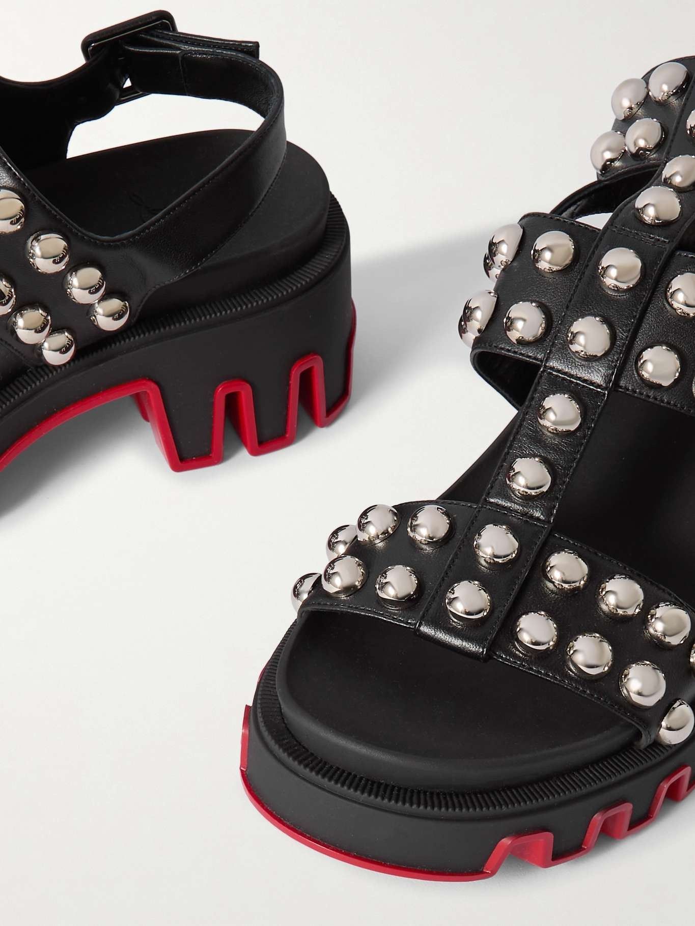 Christian Louboutin gladiadune studded leather sandals Size US 5 / IT 35 - 4 Thumbnail