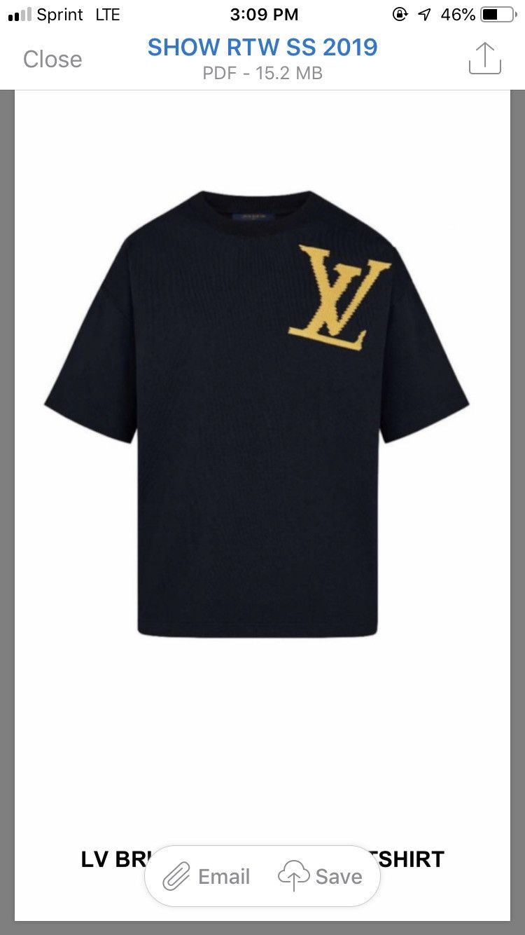 Louis Vuitton 2019 Smoke Logo Print T-Shirt - Black T-Shirts