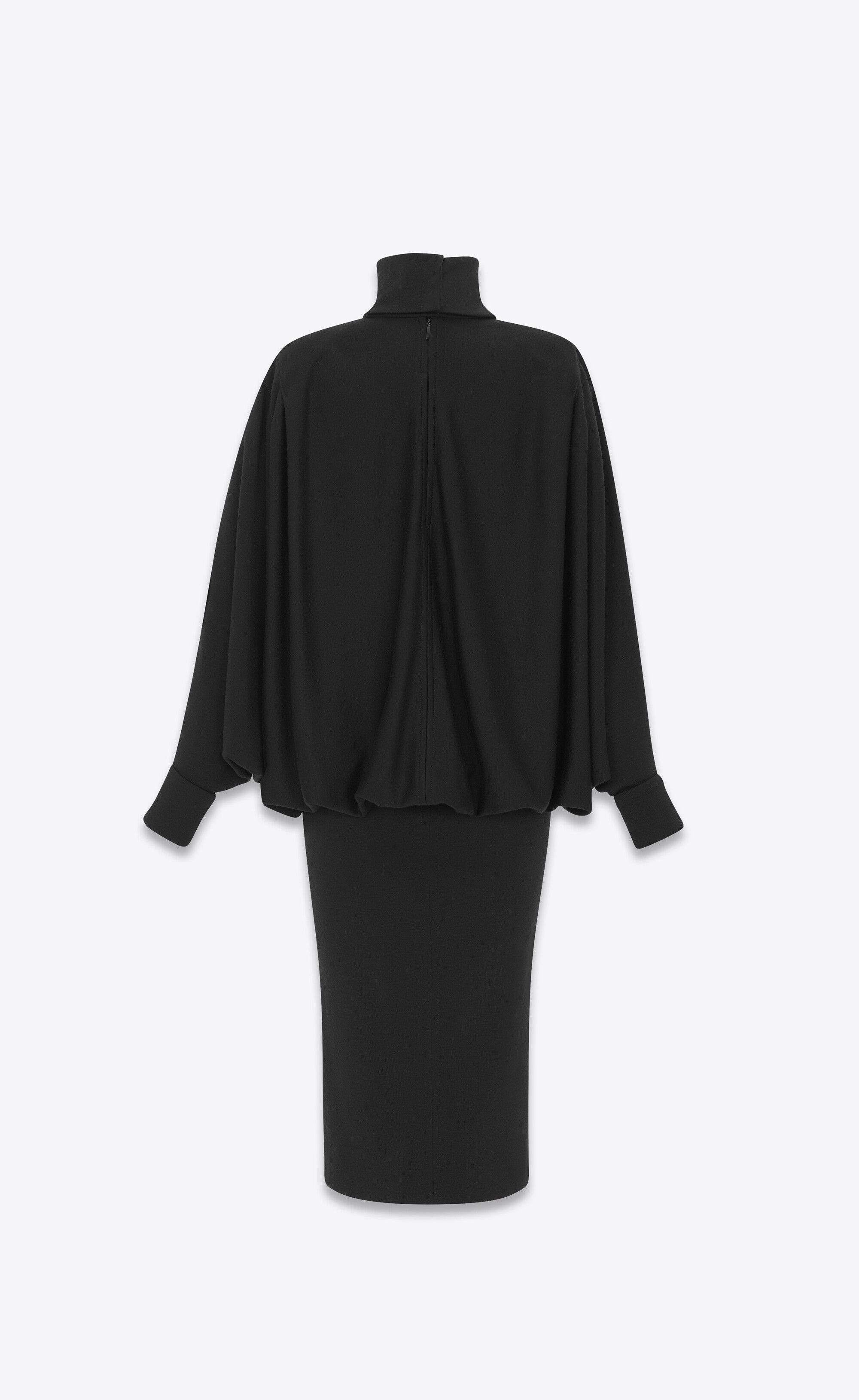 Saint Laurent Paris oversize long dress in wool jersey Size XS / US 0-2 / IT 36-38 - 2 Thumbnail