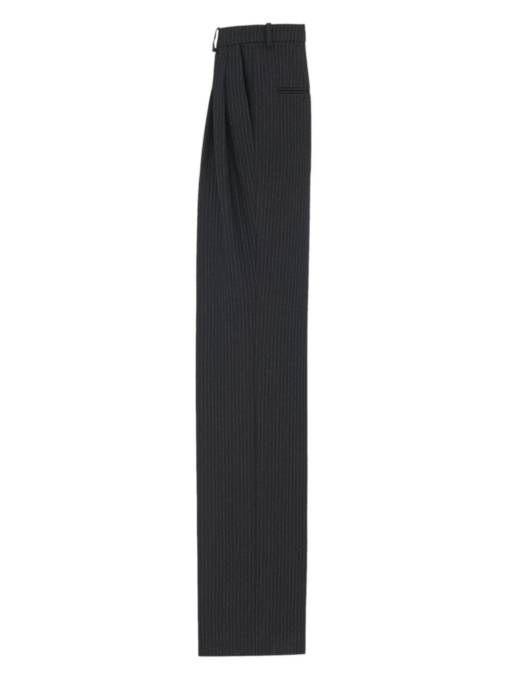 Saint Laurent Paris wide-leg pants in striped wool flannel Size 25" / US 0 / IT 36 - 2 Thumbnail