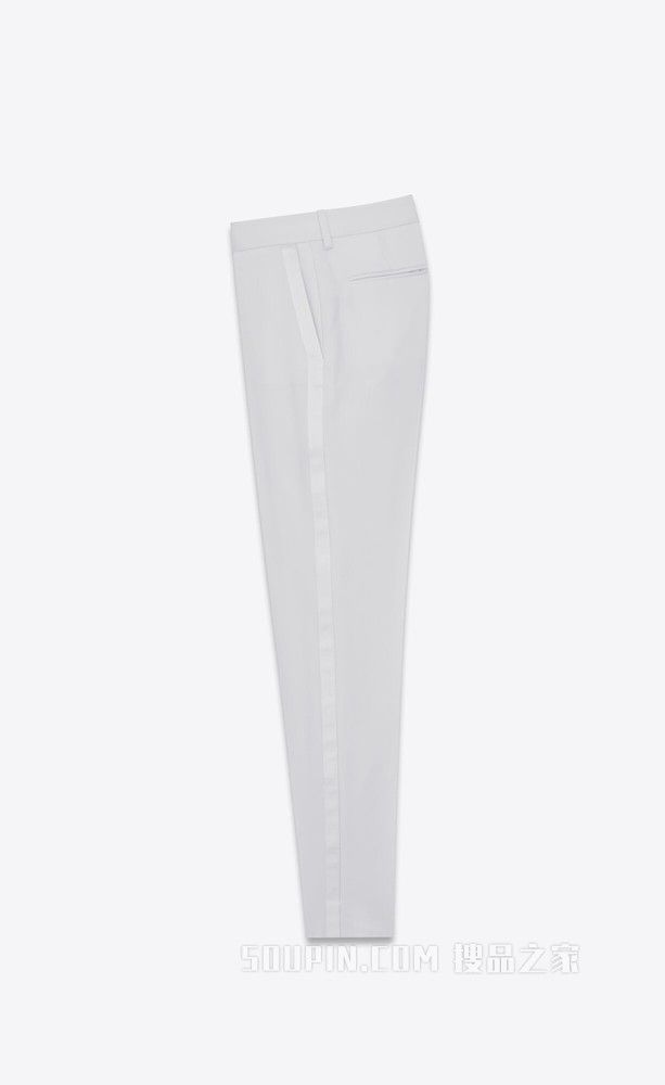 Saint Laurent Paris tuxedo pants in grain de poudre Size 27" / US 4 / IT 40 - 2 Thumbnail