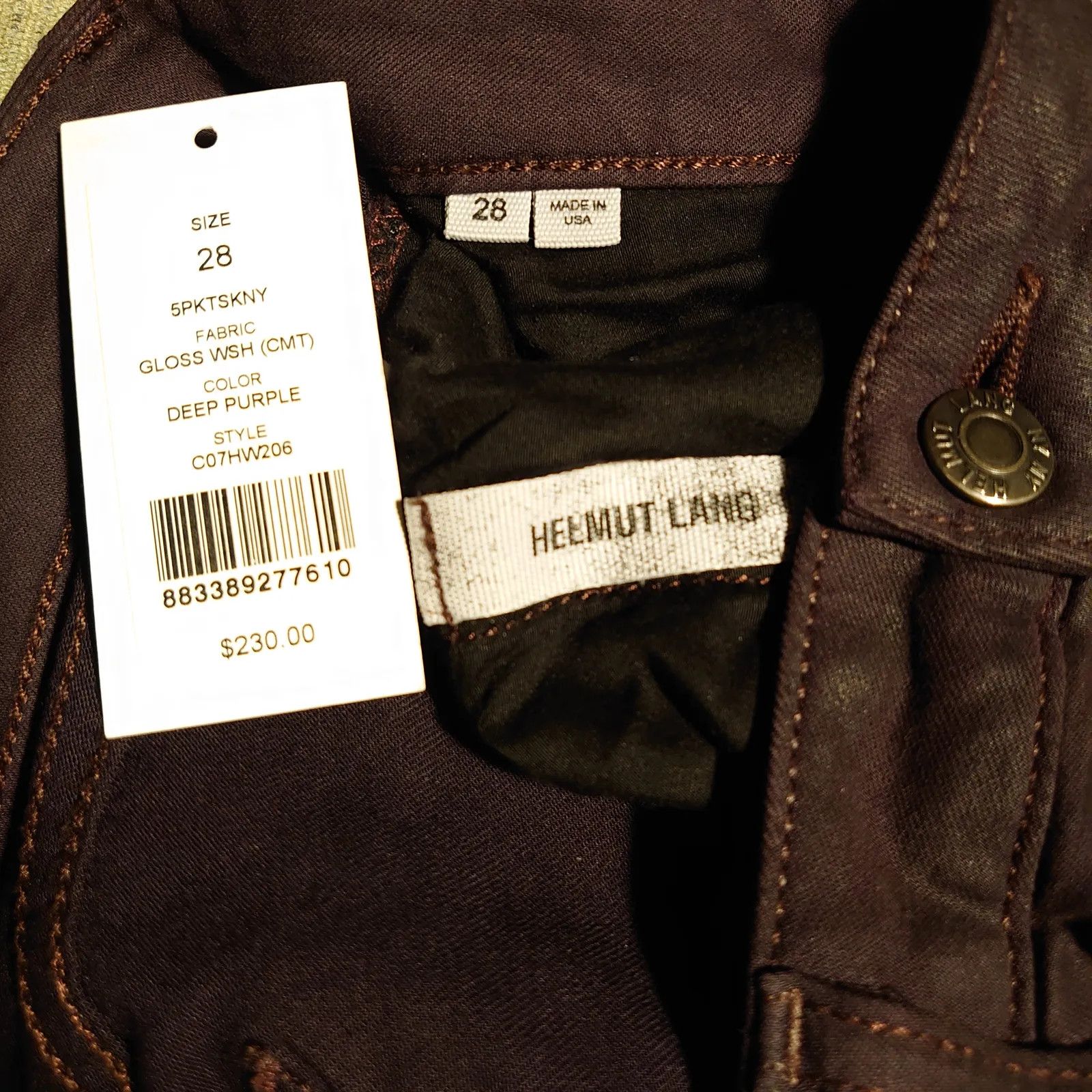 Helmut Lang Helmut Lang "Gloss Wash 5 Pocket Skinny" Pants Size 28" / US 6 / IT 42 - 2 Thumbnail