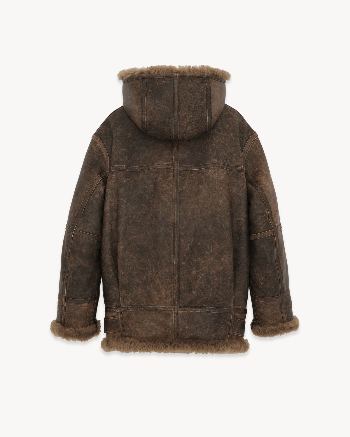 Saint Laurent Paris aviator jacket in aged lambskin and shearling Size S / US 4 / IT 40 - 4 Thumbnail