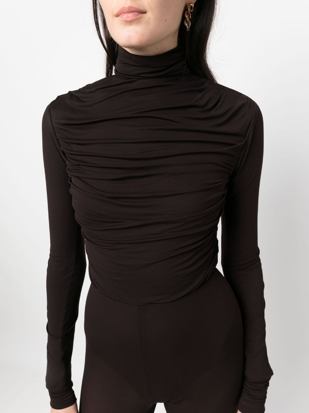 Saint Laurent Paris catsuit in jersey voile Size 28" / US 6 / IT 42 - 4 Thumbnail