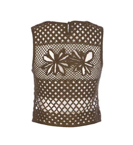 Pinko PINKO Women Tops 104733 A2FFX26 Brown Size M / US 6-8 / IT 42-44 - 2 Thumbnail