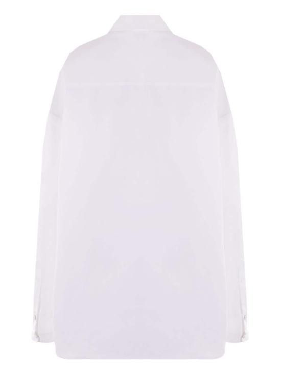 Balenciaga BALENCIAGA Women Shirts 794462 TQM309140 White Size S / US 4 / IT 40 - 4 Thumbnail