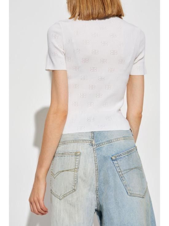 Balenciaga BALENCIAGA Women Sweater 793612 T52159000 White Size M / US 6-8 / IT 42-44 - 2 Thumbnail
