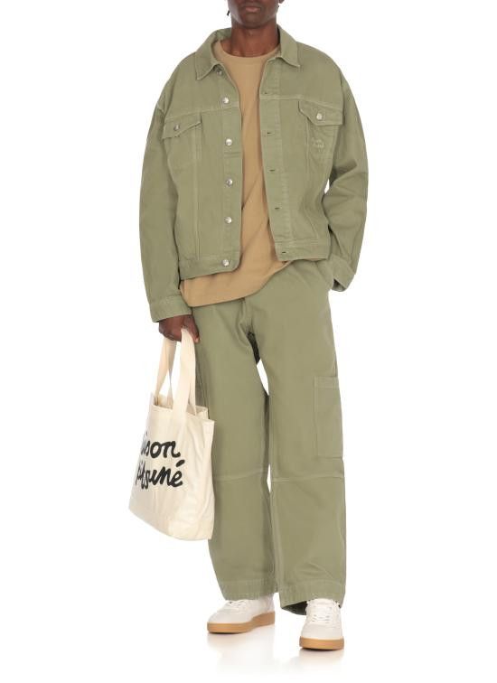 Maison Kitsune MAISON KITSUNE Men Straight Pants OM01104 WD40120077 Green Size US 31 - 5 Thumbnail