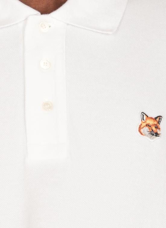 ポロシャツ MAISON KITSUNE Men Polo Shirts LM00208 KJ7002P100 White MAISON KITSUNE Men Polo Shirts LM00208 KJ7002P100 White