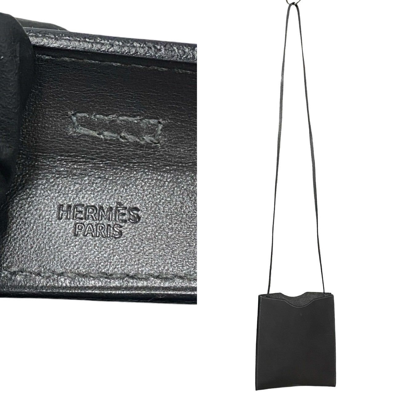 Hermes Hermes Shoulder Bag Grey Leather Size ONE SIZE - 3 Thumbnail