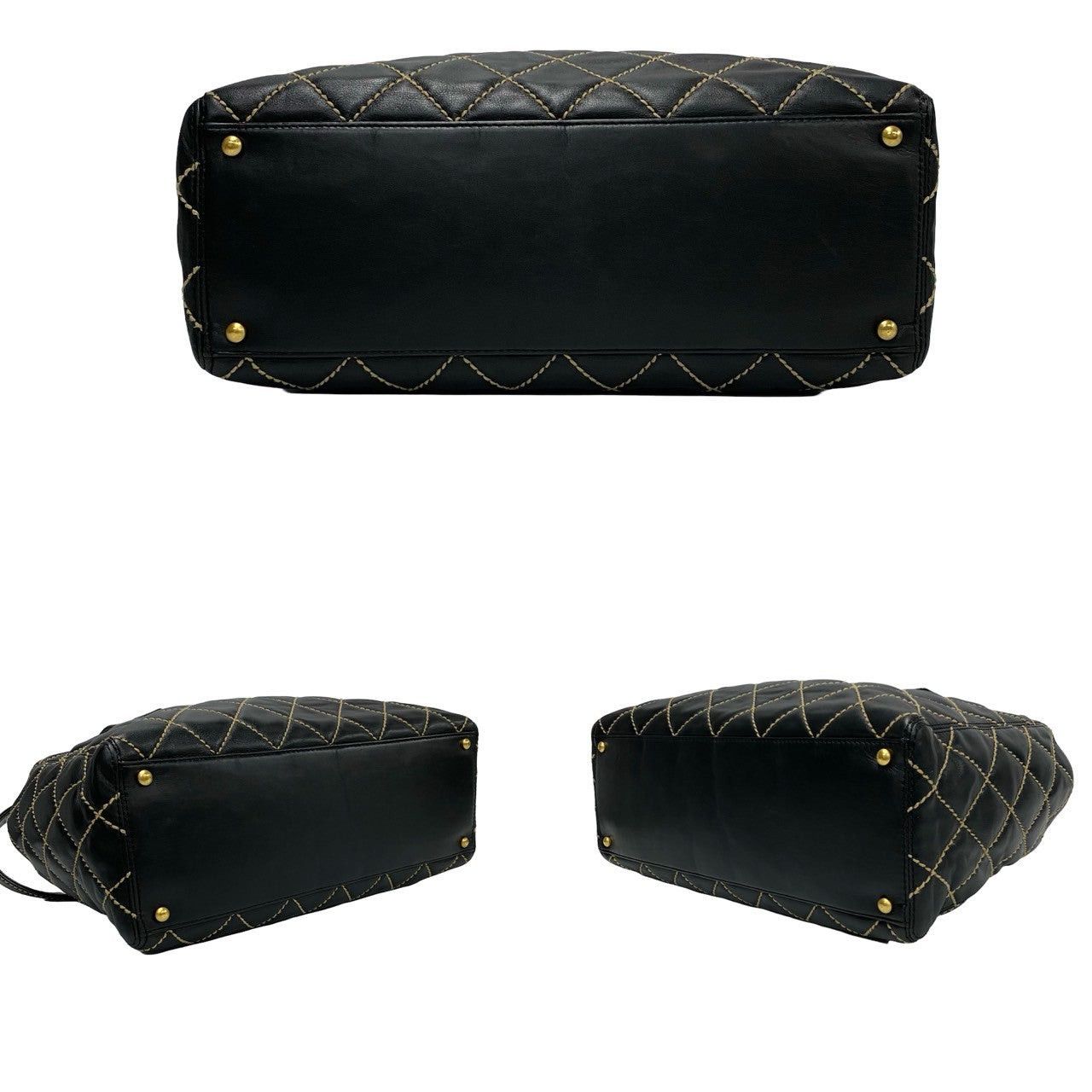 Chanel Chanel Tote Bag Black Leather Size ONE SIZE - 6 Thumbnail
