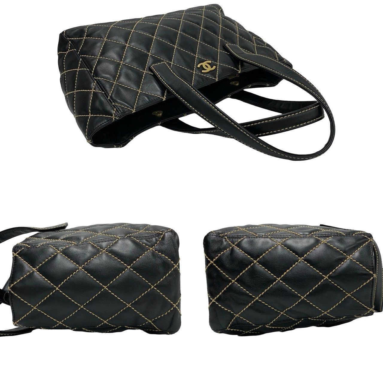 Chanel Chanel Tote Bag Black Leather Size ONE SIZE - 5 Thumbnail