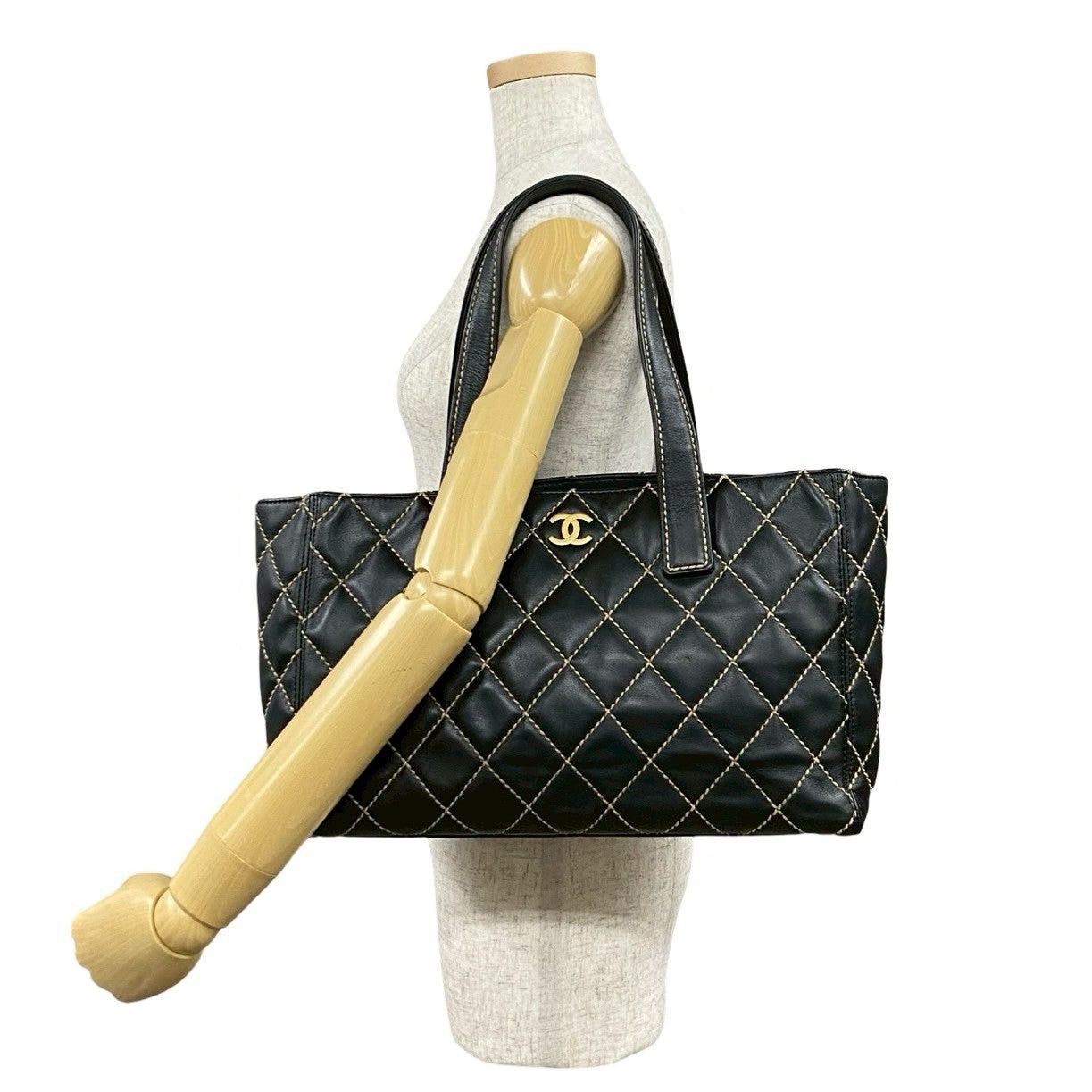 Chanel Chanel Tote Bag Black Leather Size ONE SIZE - 2 Thumbnail