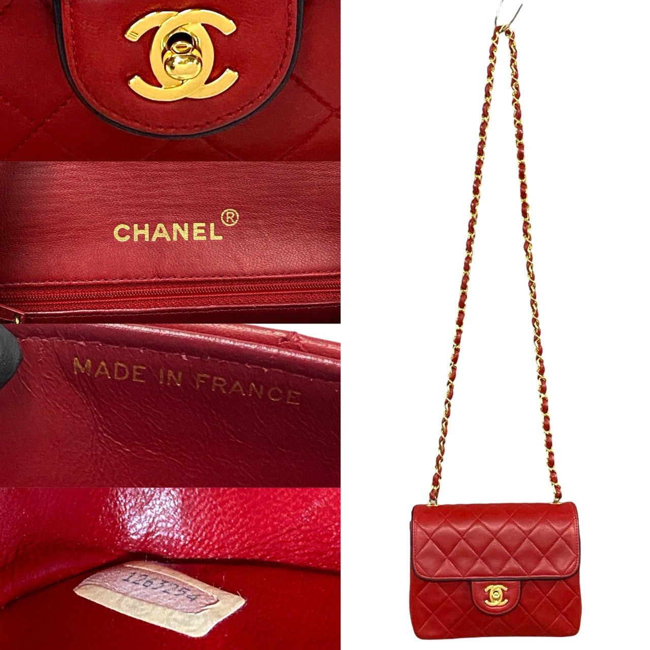 Chanel Chanel Shoulder Bag Red Leather Size ONE SIZE - 3 Thumbnail