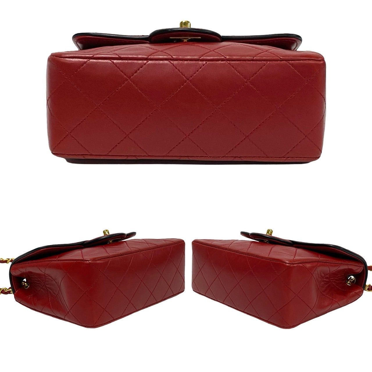 Chanel Chanel Shoulder Bag Red Leather Size ONE SIZE - 6 Thumbnail