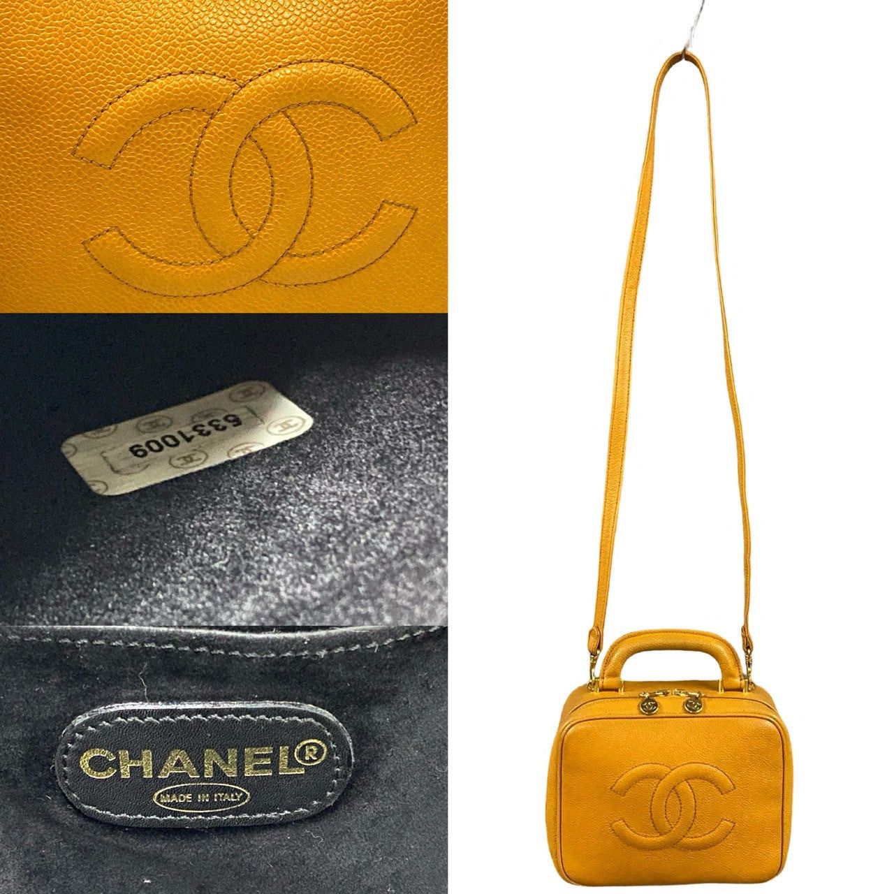 Chanel Chanel Shoulder Bag Yellow Leather Size ONE SIZE - 3 Thumbnail