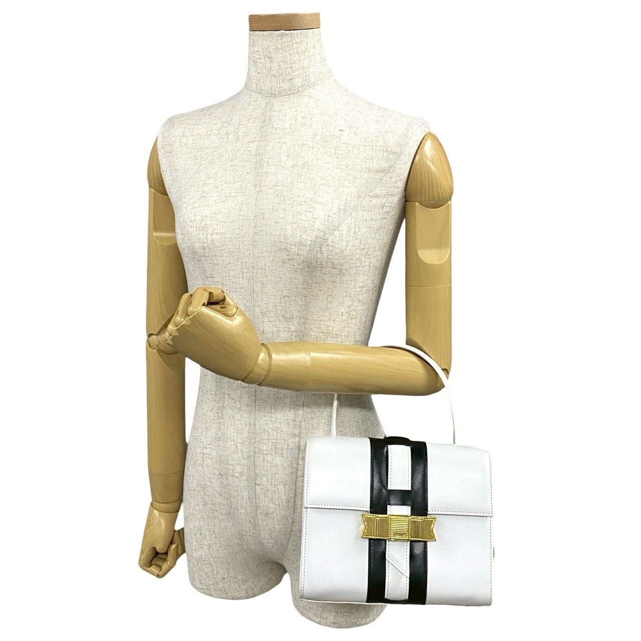 Celine Celine Handbag White Leather Size ONE SIZE - 2 Thumbnail