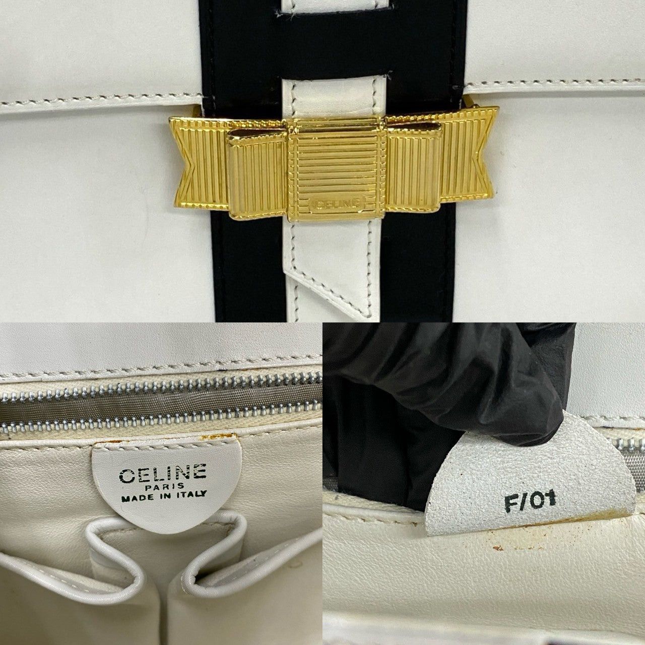 Celine Celine Handbag White Leather Size ONE SIZE - 3 Thumbnail