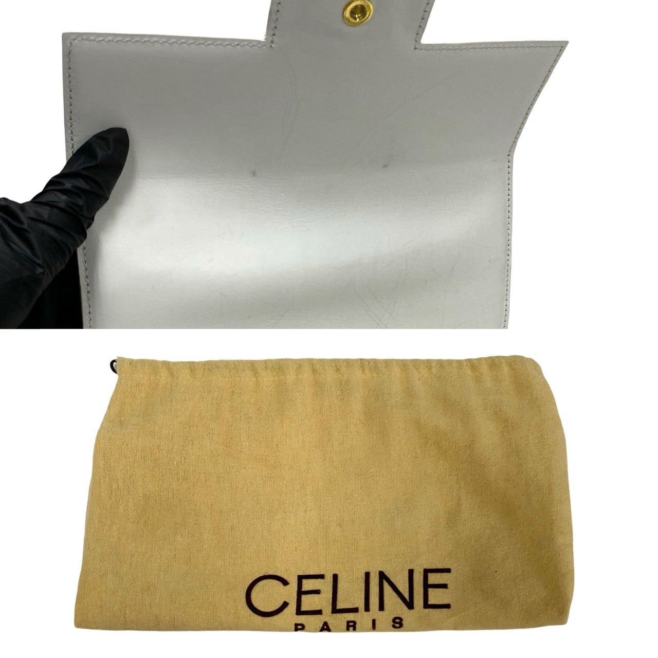 Celine Celine Handbag White Leather Size ONE SIZE - 9 Thumbnail