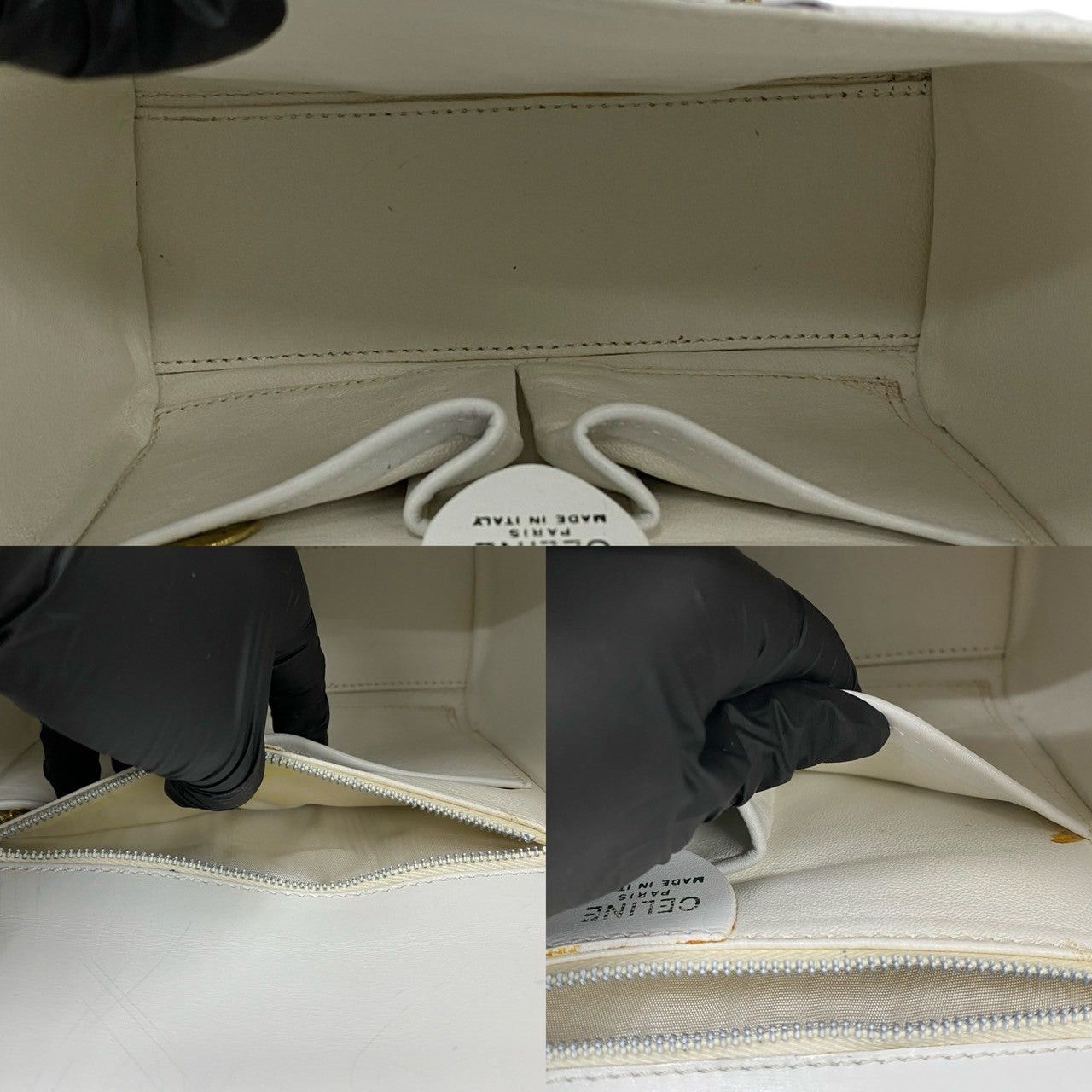 Celine Celine Handbag White Leather Size ONE SIZE - 8 Thumbnail