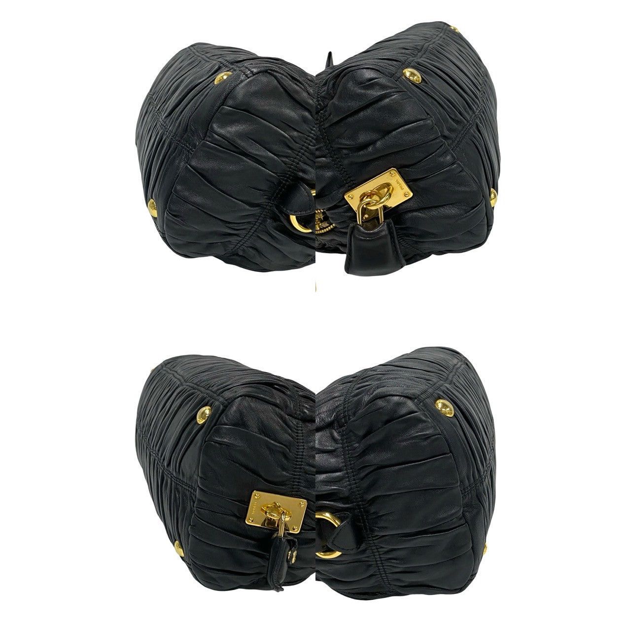 Prada Prada Handbag Black Leather Size ONE SIZE - 7 Thumbnail
